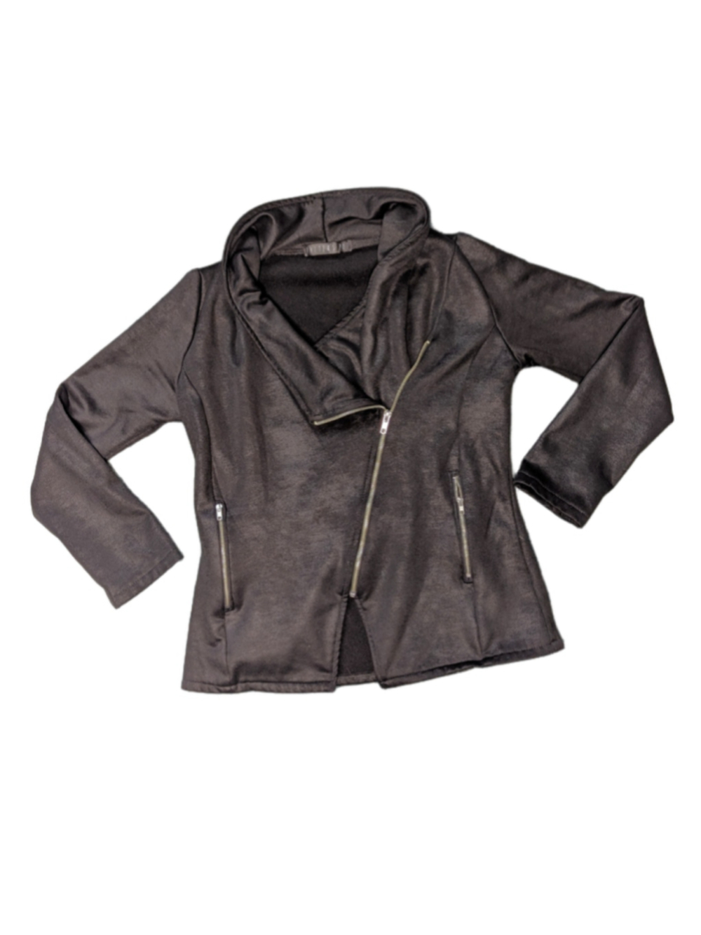 Vintage Potter's Pot Made in USA Faux Suede Moto Jacket